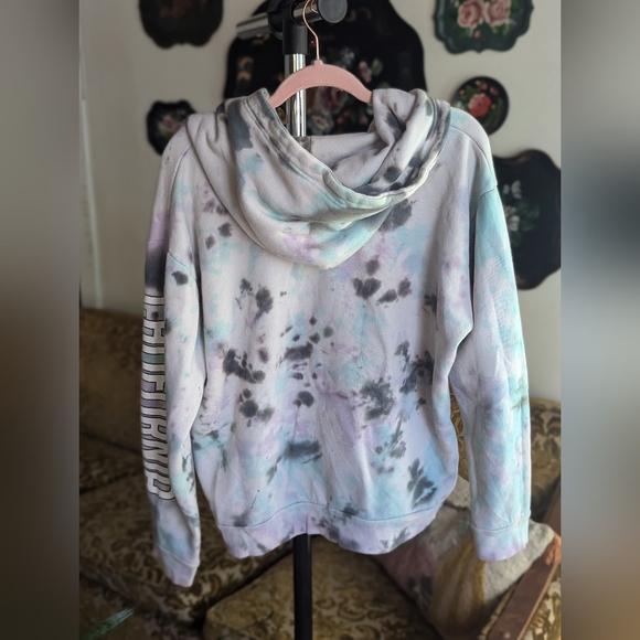 Purple & Blue tye dye San Diego California Pullover Hoodie Size Small - Picture 4 of 6